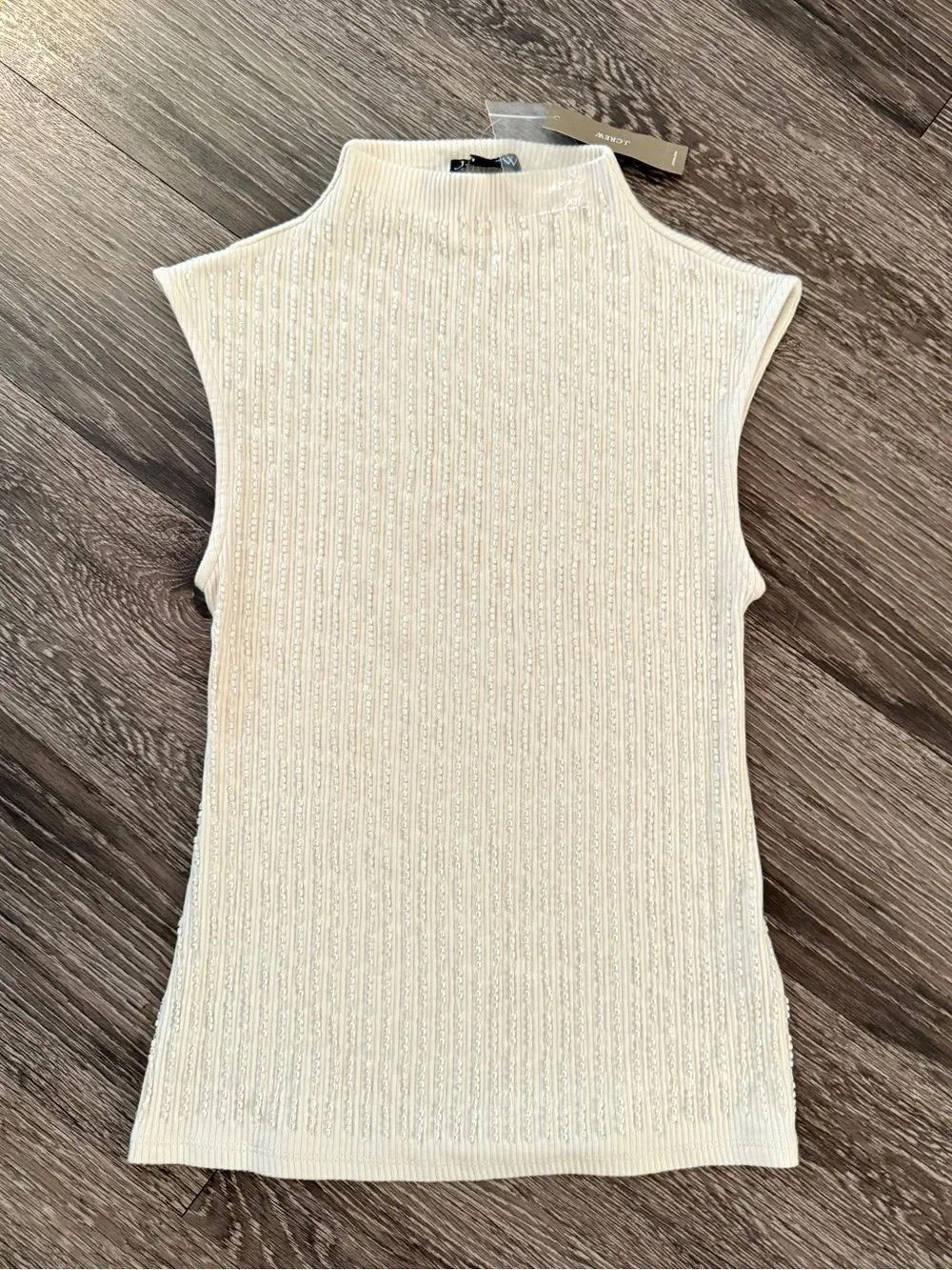 J. Crew Beaded Mockneck New